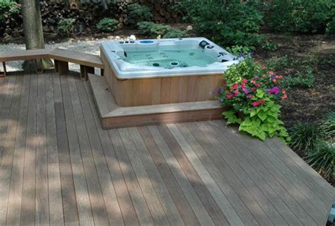 Spa Surround And Custom Cabinet Were Designed And Built By The Deck And