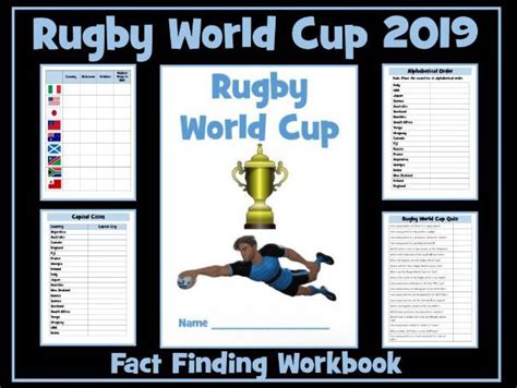 Rugby World Cup 2019 Workbook Inspire And Educate By Krazikas