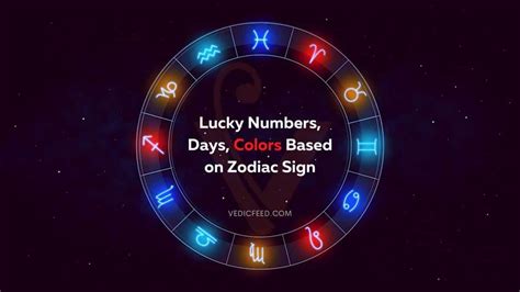 Lucky Numbers Days Colors Based On Zodiac Sign