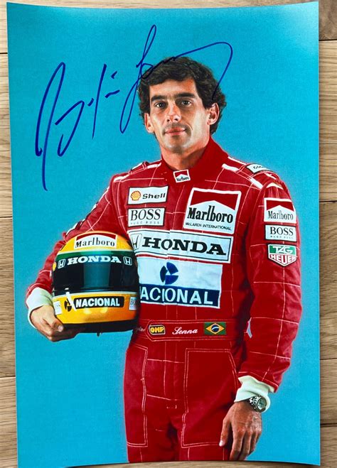 Ayrton Senna Signed Autographed 8x12 Inch Photo Coa Etsy