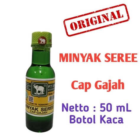 Jual MINYAK SEREH CAP GAJAH 50ML BOTOL KACA MINYAK SEREE MURNI CAP