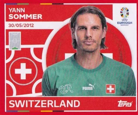 Topps Uefa Euro Sticker Swiss Edition Sui Yann Sommer Eur