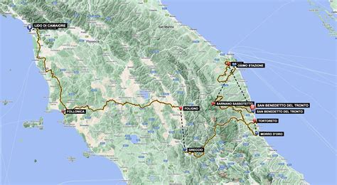 Overview Map Tirreno Adriatico