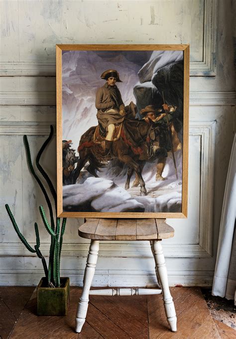 Napoleon Crossing The Alps 1850 Paul Delaroche French Etsy