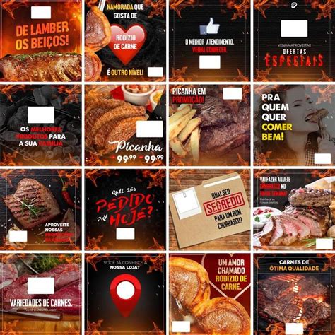 Pack Artes Para Churrascaria Edit Veis Psd Png Arquivos