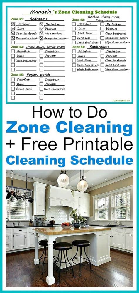 How To Do Zone Cleaning With Free Printable