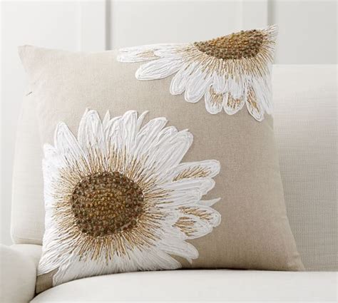 Sunflower Decorative Pillow Cover Pottery Barn