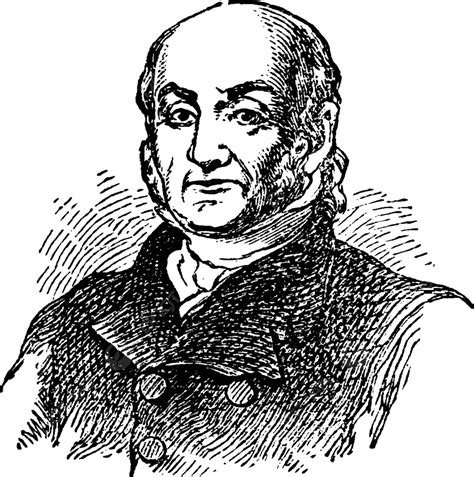 John Quincy Adamsvintage Illustration John Engraving Engraved Vector