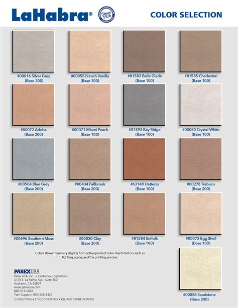 Sandstone Color Chart