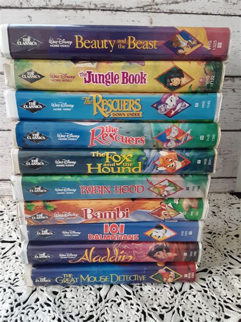 10 Classic Walt Disney Vhs Tapes From The Collectible Etsy Ireland