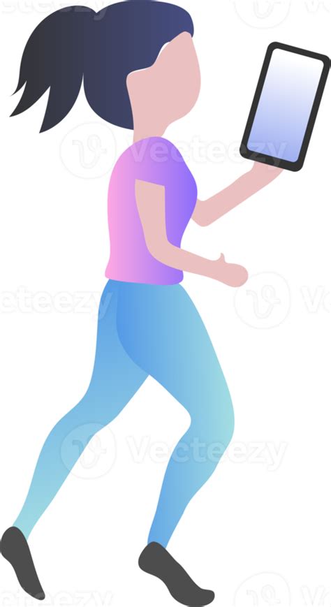 Person Looking At Phone Icon Png