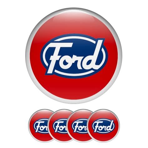 Ford Wheel Emblems For Center Caps Red White Ring Wheel Emblems