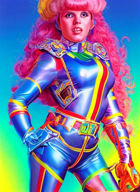 KREA AI Portrait Of Rainbow Brite In Society 1989 Highl