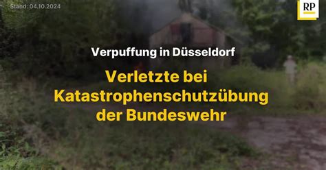 Verpuffung in Düsseldorf Verletzte bei Katastrophenschutzübung der