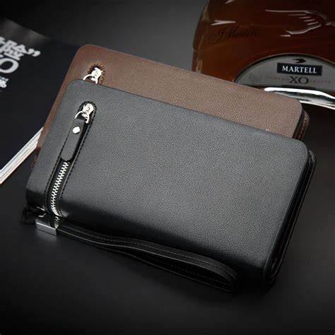 Luxury Men Wallet Business Wallets Leather Bag Handbags Double