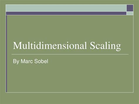 multidimensional scaling powerpoint