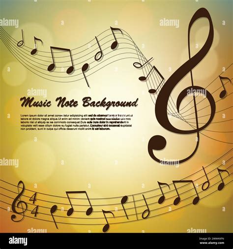 Abstract Music Note Background Vector Illustration Stock Vector Image