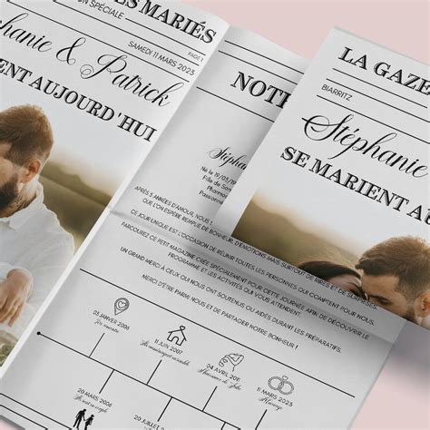 Gazette des Mariés et 20 Jeux de Mariage à personnaliser sur Canva à