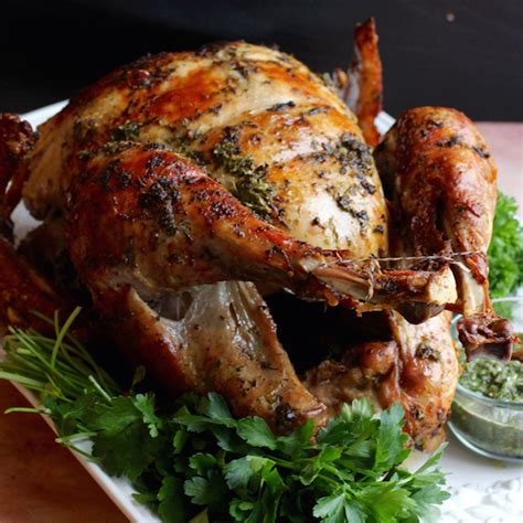 Chimichurri Butter Roasted Turkey Recipe Shady Brook Farms