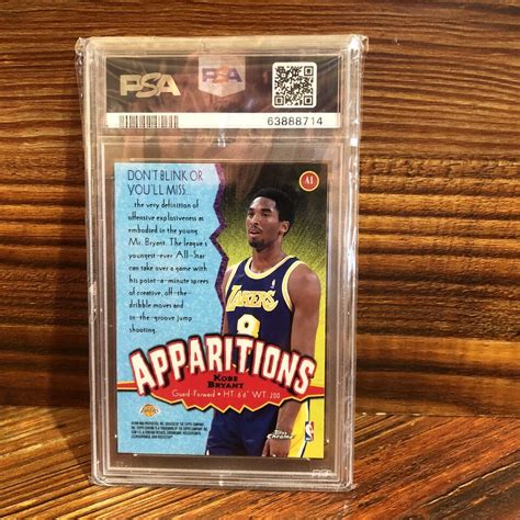 1998 Topps Chrome Kobe Bryant Apparitions A1 PSA 9 MINT EBay