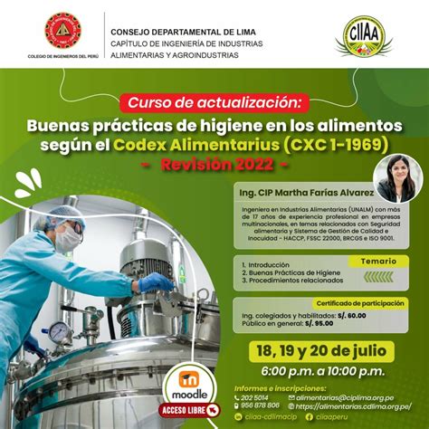 Curso De Actualizaci N Buenas Pr Cticas De Higiene En Los Alimentos