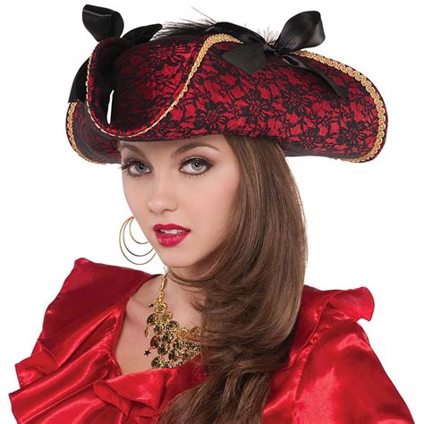 Lace Pirate Hat Adult Costume Accessory