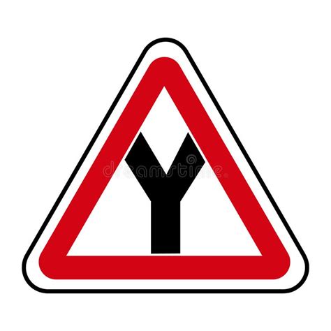 uk road sign main road secondary road junction signage vector