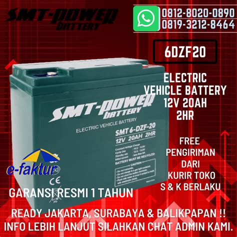 Jual AKI SEPEDA LISTRIK SMT POWER 12V 20AH BATTERY SELIS MR JACKIE