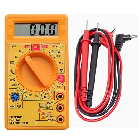 DT830D LCD Display Digital Multi Meter Digital Multimeter Pack Of 01