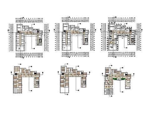 Multi-flooring school floor plan layout details dwg file | School floor plan, Floor plans, Floor ...