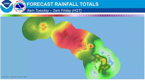 Hawaii Kona Low Map Shows Areas To Be Hit Hardest As Warning Issued