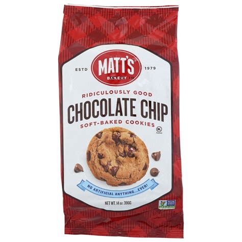 Matts Bakery Chocolate Chip Soft Baked Cookies 14 Oz