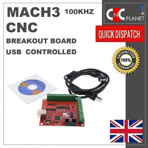 Mach3 100khz Usb Cnc Breakout Board 4 Axis Grelly Uk