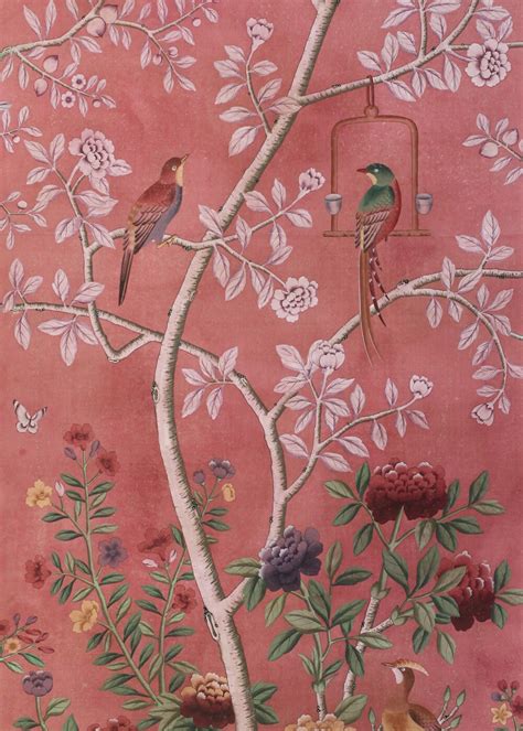 Chinoiserie Handpainted Wallpapercustom Order Reserved Etsy