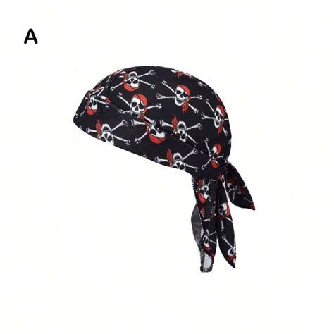 Skull Cap Pirate Hat Sweat Wicking Doo Rag Cooling Dew Rags Helmet Liner Hat Motorcycle Head