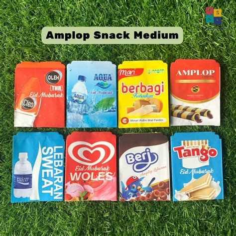 Jual COD ISI 10 AMPLOP LEBARAN 2023 MOTIF SNACK VIRAL OREO BLACKPINK