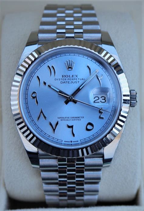 Rolex Datejust 41mm 126334 ICE BLUE ARABIC DIAL Boxes Papers Value