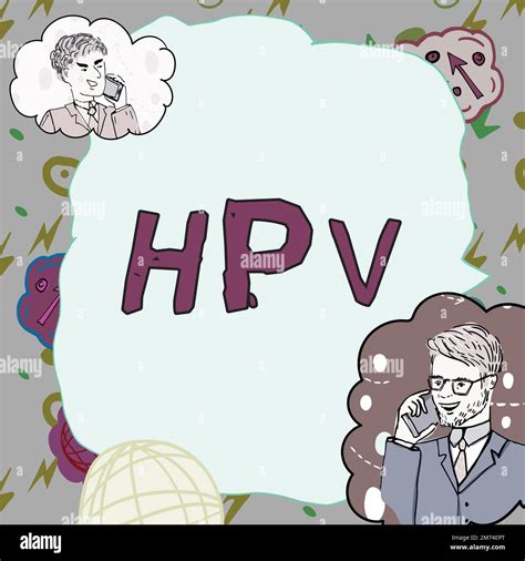 Textzeichen mit HPV Geschäftsidee Gruppe von Viren Ihre Haut und