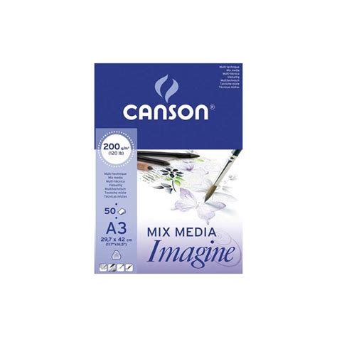 Canson Bloc De Feuilles De Papier Dessin Imagine G A Blanc