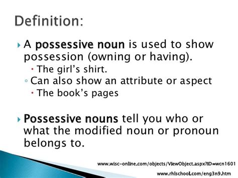 Possessive Nouns