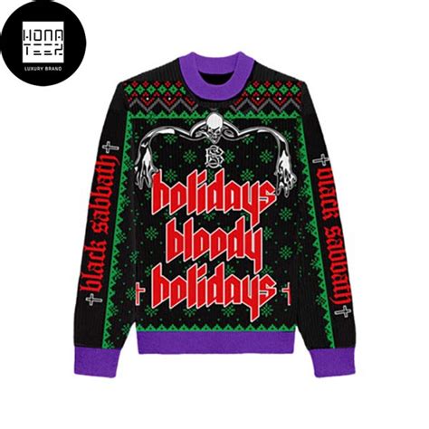 Black Sabbath Holidays Bloody Holidays Xmas Ts 2023 Ugly Christmas