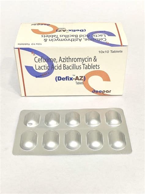 Defix Az Cefixime Azithromycin Lactic Acid Bacillus Tablets At Rs