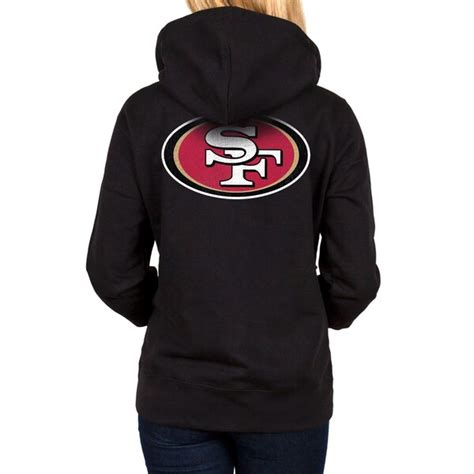 Womens San Francisco 49ers Black Full Zip Hoodie