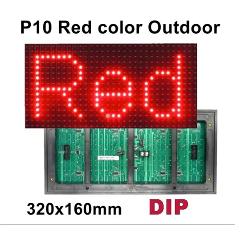 Jual Led Modul Dip P Running Text Panel P Full Outdoor Red Merah