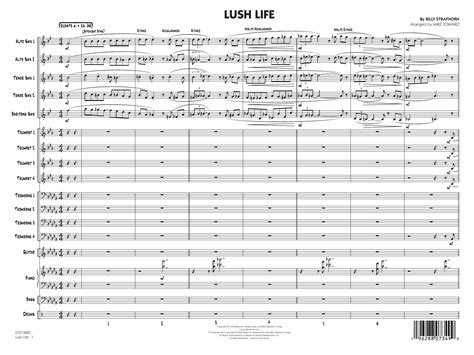 Lush Life Arr Mike Tomaro By Billy Strayhorn Sheet Music For Jazz