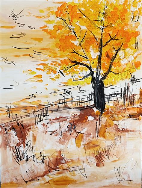 Peinture Abstraite Arbre Tableaux D Arbres Modernes Et Color S Uniques