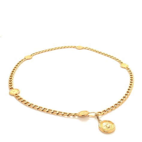 Chanel Cc Medallion Chain Belt Gold Fashionphile