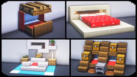 Minecraft: 10 Bed Build Hacks and Ideas - YouTube