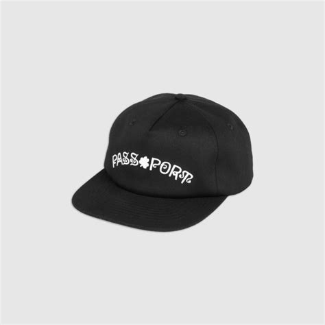 Passport Sham 5 Panel Black Fast Times Skateboarding