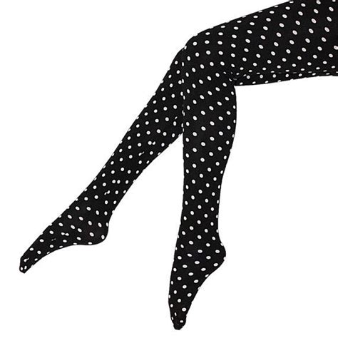 Black With White Polka Dot Tights By Betweenlove On Etsy 20 00